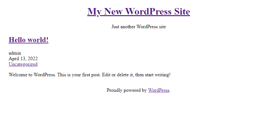 A webpage with a white background displaying a blog post. The text is black and the links are purple. 
